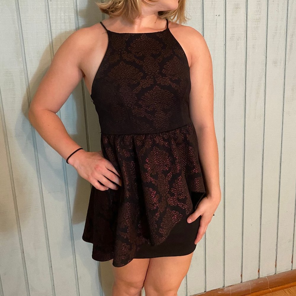 Red and Black Formal Dress